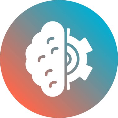 beyin ikonu vektör illüstrasyonu