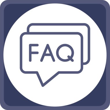 Faq işareti simgesi. Faq sembolü. faq.