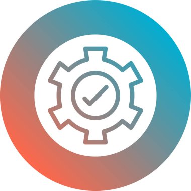 dişli düz simge, vektör illüstrasyonu, eps