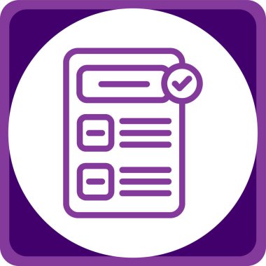 Simge, vektör illüstrasyonunu kontrol et