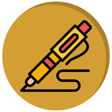 Kalem. Web simgesi basit tasarım