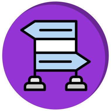 ok yönü konumu simgesi - taslak biçimi