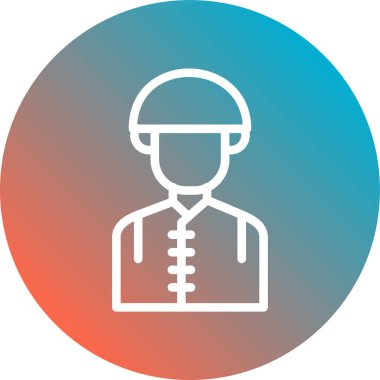 Kasklı bir adamın vektör çizimi