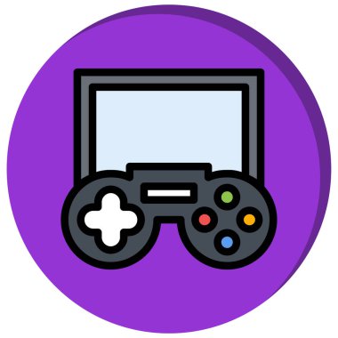 Video oyunu konsol vektör illüstrasyonu