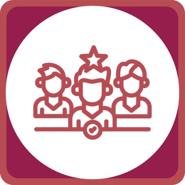 Moda tarzında bir grup insan simgesi