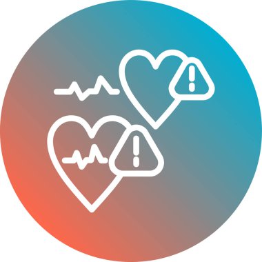 kalp atışı ikon vektör illüstrasyonu