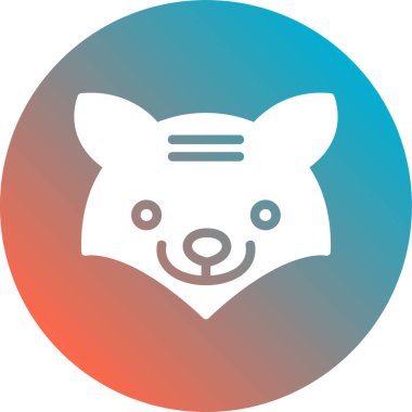 hayvan başı simgesi vektör illüstrasyonu