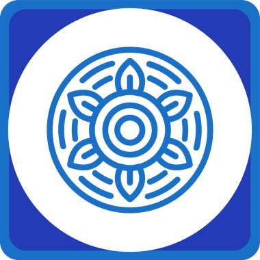 Bir çiçek simgesinin vektör illüstrasyonu