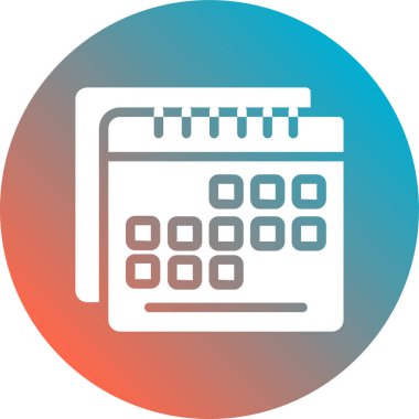 Takvim simgesi vektör illüstrasyonu