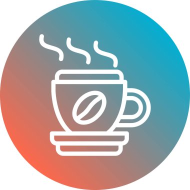 Kahve. Web simgesi basit tasarım