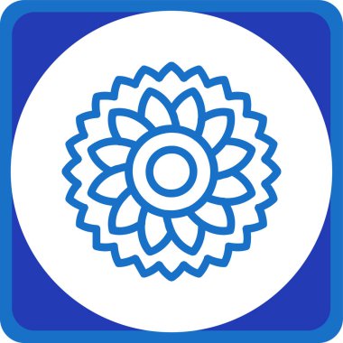 Ayçiçeği. Web simgesi basit illüstrasyon