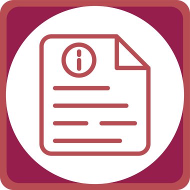 Belge. Web simgesi basit illüstrasyon