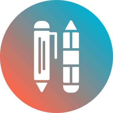 Kalem renkli satır simgesi