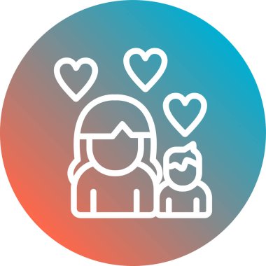 Aşık bir kadının vektör çizimi