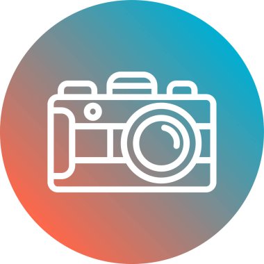 Modern kamera simgesinin vektör illüstrasyonu