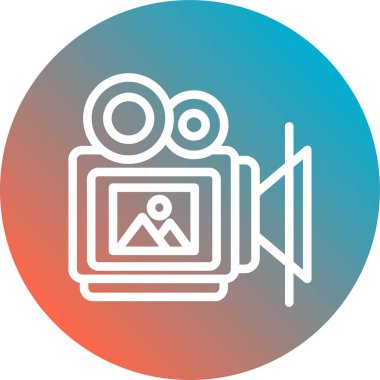 Bir film simgesinin vektör illüstrasyonu