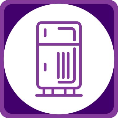 Buzdolabı. Web simgesi basit illüstrasyon