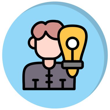 yaratıcı vektör düz renk simgesi