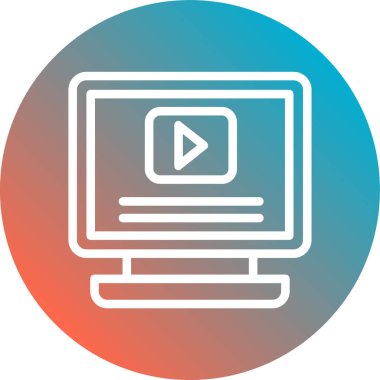 Bilgisayar simgesinin vektör illüstrasyonu