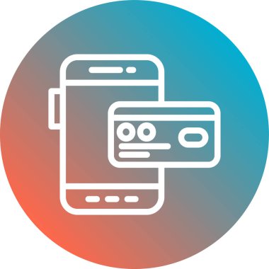 mobil uygulama düz simgesi, vektör, illüstrasyon