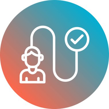 Çemberdeki bir adamın vektör simgesi