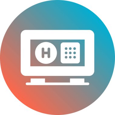 Dizüstü bilgisayar simgesi vektör çizimi