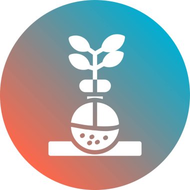 Bir ağaç simgesinin vektör illüstrasyonu