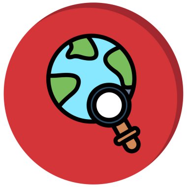 dünya küresi simgesi, vektör illüstrasyonu