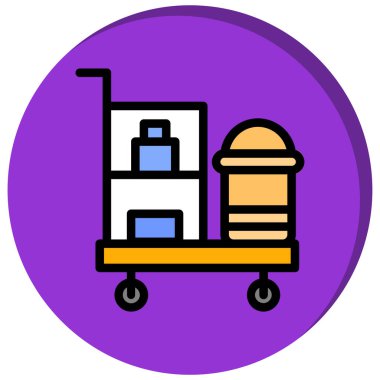 El arabası. Web simgesi basit illüstrasyon