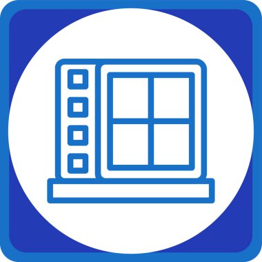 pencere simgesi, vektör illüstrasyonu