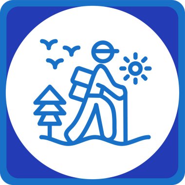 yürüyüş simgesi vektör illüstrasyonu