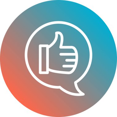 Başparmak yukarı. Basit tasarım