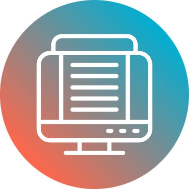 Modern dizüstü bilgisayar simgesinin vektör illüstrasyonu