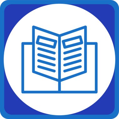 Kitap. Web simgesi basit tasarım