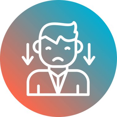 Üzgün yüz vektör simgesi