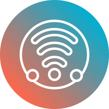Moda biçimi izole edilmiş arkaplanda wifi simgesi