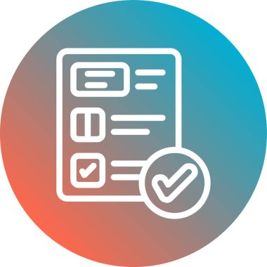 Kontrol listesi simgesinin vektör illüstrasyonu