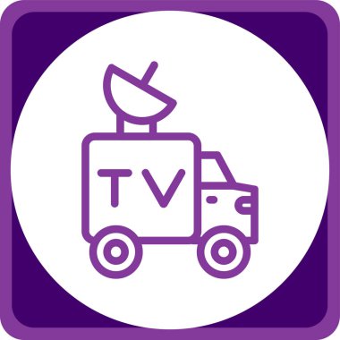 TV simgesi vektör illüstrasyonu