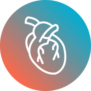 Kalp ikonu vektör illüstrasyonu