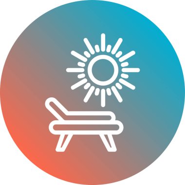 Güneş ikonu soyut bir grupta izole edildi