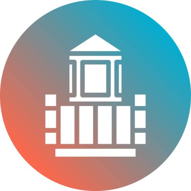 Üniversite binası simgesi, basit biçim