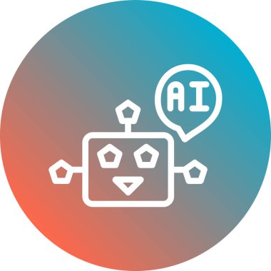 Robot simgesinin vektör illüstrasyonu