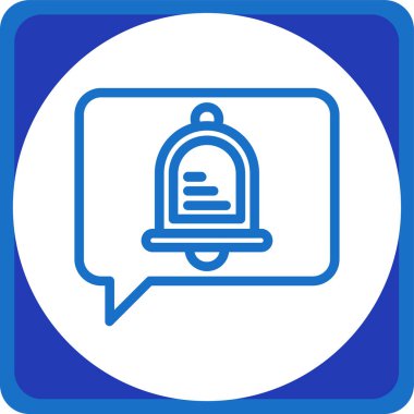 Bir çan simgesinin vektör illüstrasyonu