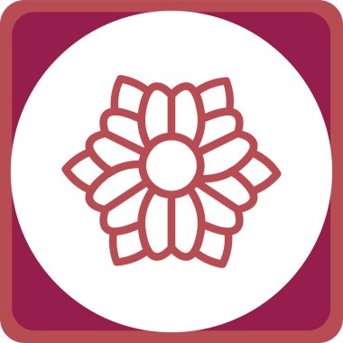 Çiçek. Web simgesi basit tasarım