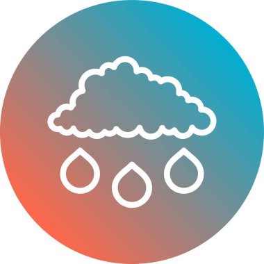 yağmur ikonu vektör illüstrasyonu