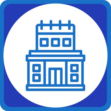 Bina. Web simgesi basit illüstrasyon