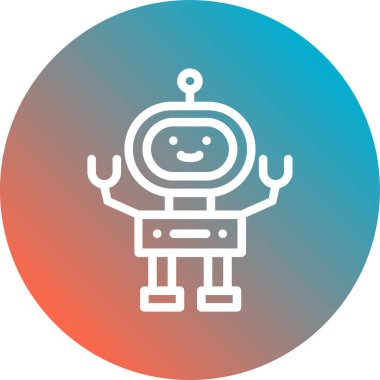 robot ikon vektör illüstrasyonu