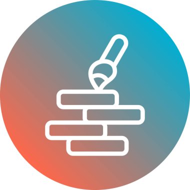 Fırça simgesi vektör illüstrasyonu