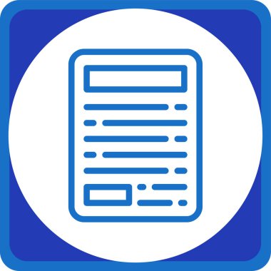 belge simgesi vektör illüstrasyonu