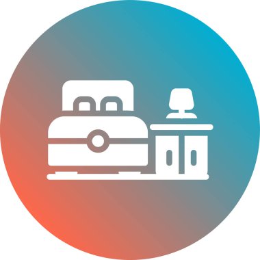 Modern b 'nin vektör illüstrasyonu otelin ikonundan yoksun